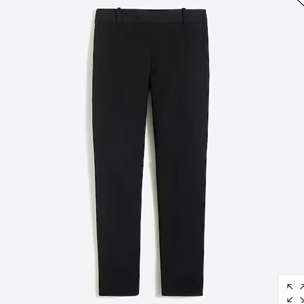 J.Crew Winnie Black Pants in Stretch Cotton Size 10